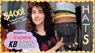 ✶ small biz bulk-buying baseball caps to embroider // KBETHOS vs Aliexpress vs Amazon SMACKDOWN lol✶