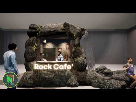 ร้านกาแฟ Rock Cafe’ ตกแต่งด้วยหินเทียม