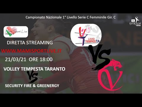 (DIRETTA)VOLLEY TEMPESTA TARANTO VS Security Fire & Greenergy