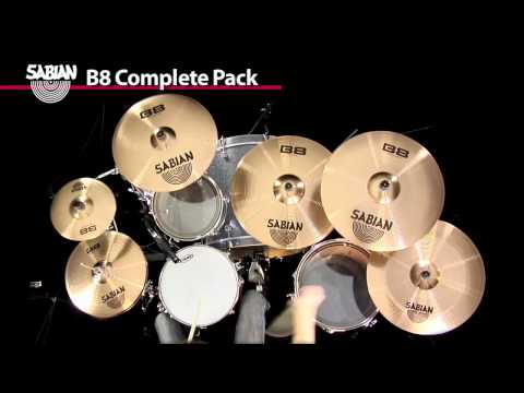 Sabian B8X First Pack w/14" Hi Hat Cymbals, 16" Crash image 3