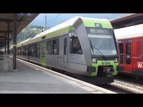 PE148 Perren Cab ride. The Lötschberg mountain railway in Switzerland.
