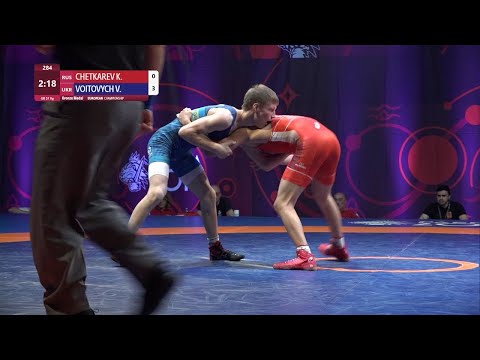 BRONZE GR - 51 kg: K. CHETKAREV (RUS) v. V. VOITOVYCH (UKR)