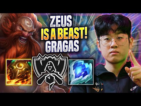 ZEUS IS A BEAST WITH GRAGAS! - T1 Zeus Plays Gragas TOP vs Kled! | Bootcamp 2022