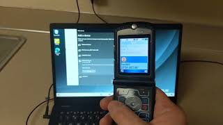 How to send a photo from a Motorola Razr V3 to a Windows 10 laptop over Bluetooth