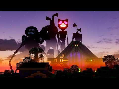 🔥 Surviving CARTOON CAT and PIPE HEAD After the SIREN CALL in Minecraft | Horror Survival Story