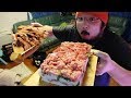 家族ごはん【 マグロの押し寿司＆海老の刺身＆ラムチョップ 】