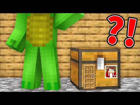 How JJ Built a House inside Mikey’s CHEST in Minecraft (Maizen)