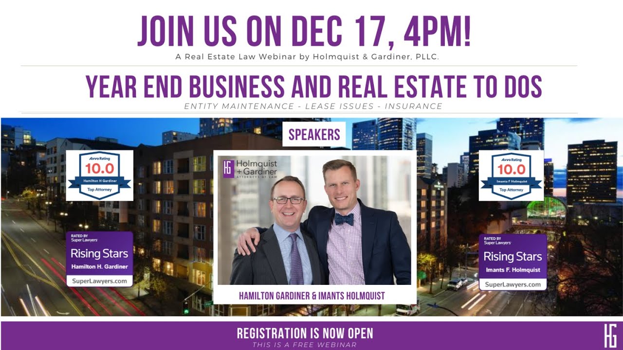 Year End Business and Real Estate To Dos