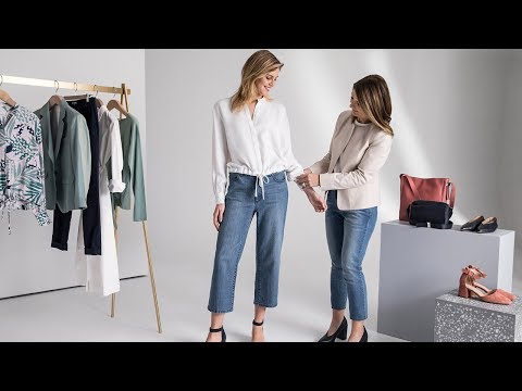 Two ways to wear the wide leg cropped jean