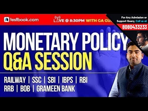Monetary Policy Q&A Session | GA Guru - Abhijeet Sir | GK Notes For SSC | Banking | RRB | SBI Video