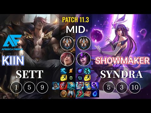 AF Kiin Sett vs Showmaker Syndra Mid - KR Patch 11.3