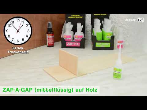ZAP-Kleber auf Holz