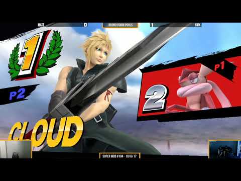 WBB #104  6WX (Cloud) vs Matt (Greninja)   Round Robin Pool 1   Smash 4 Singles