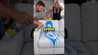 Imagina que ensuciaste de tinta el SOFA de tu mama ¿Que harias?😱