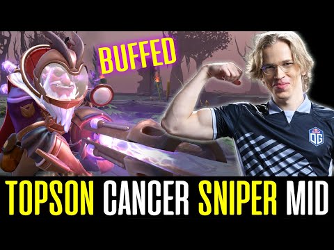 Topson got BUFFED on this SNIPER SET - CANCER MID DOTA 2