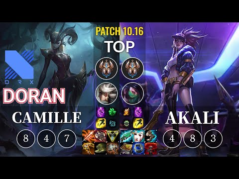 DRX Doran Camille vs Akali Top - KR Patch 10.16