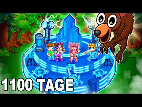 Wir Überleben 1100 TAGE mit der SICHERSTEN BASIS in 99 Nächte im Wald!