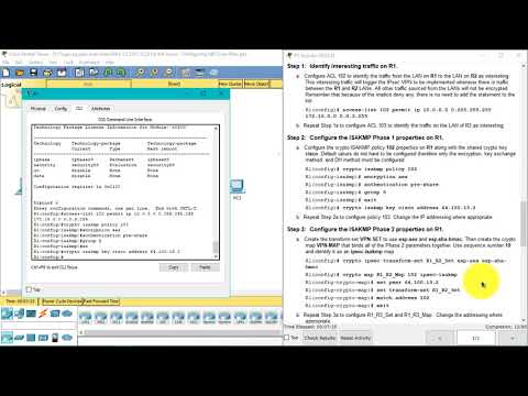Packet Tracer 7.3.2.8 Configuring GRE Over IPsec