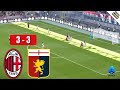 Milan 3 - 3 Genoa | Italia Serie A 23/24 | Partita completa | Simulazione di videogiochi
