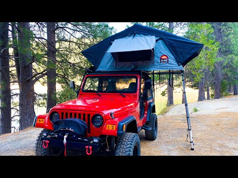 Overland Jeep Wrangler Tj - Best Budget Roof Top Tent Install and Overview (Body Armor 4x4)