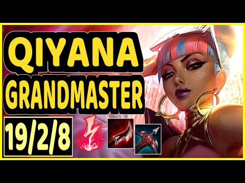 FREIRE (QIYANA) - QUADRAKILL 19/2/8 KDA GAMEPLAY - BR Ranked GRANDMASTER