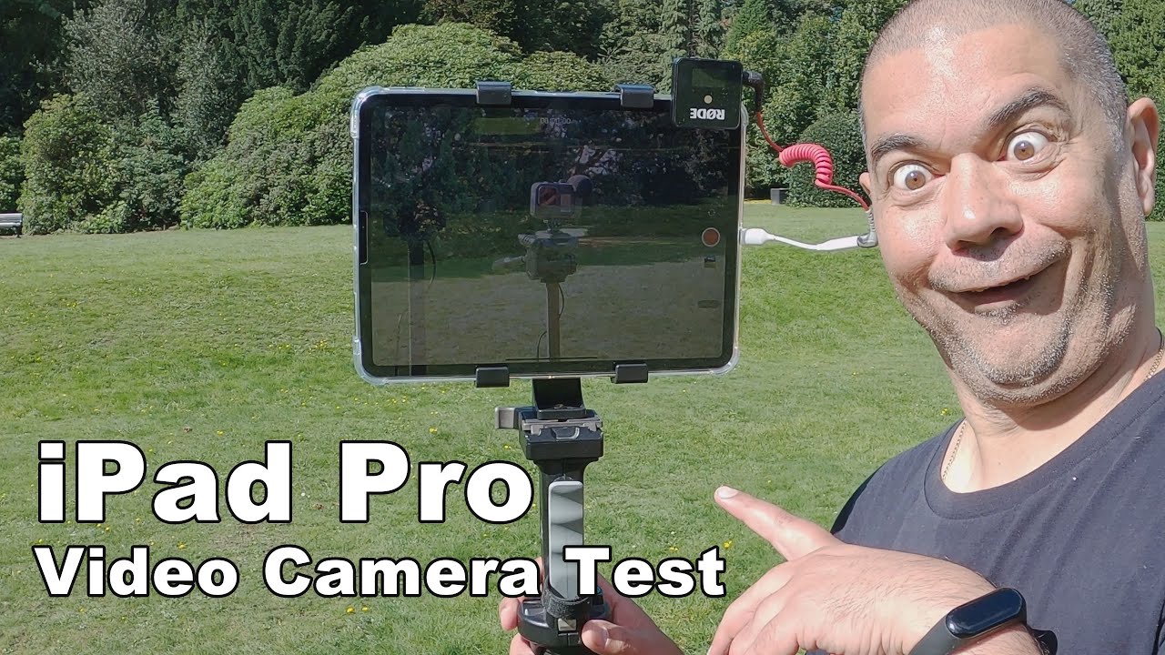 iPad Pro 2020 video camera test - On a tripod outdoors in sunny weather vlogging
