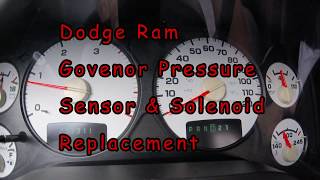 Governor Pressure Sensor and Solenoid Replacement (How to)