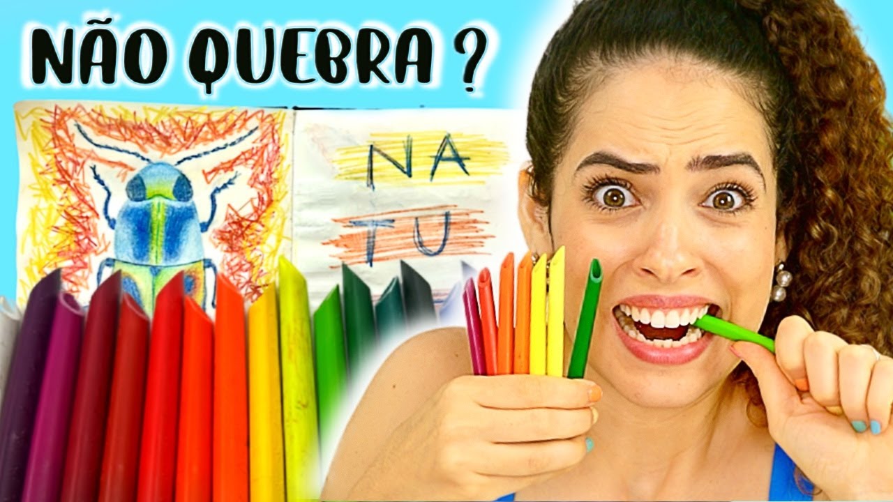 TESTANDO LÁPIS DE COR QUE NÃO PRECISA APONTAR! Será que quebra??? Paula Stephânia