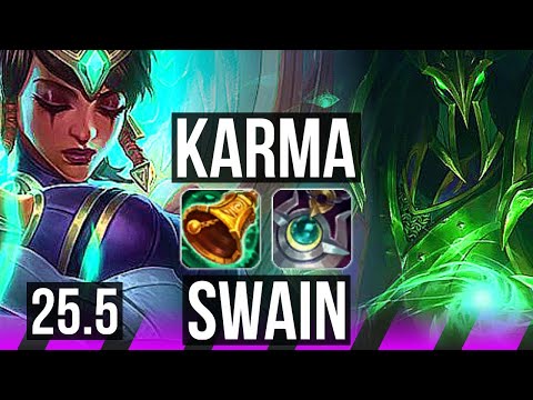 KARMA & Ashe vs SWAIN & Zeri (SUP) | 66% winrate | KR Grandmaster | 25.5