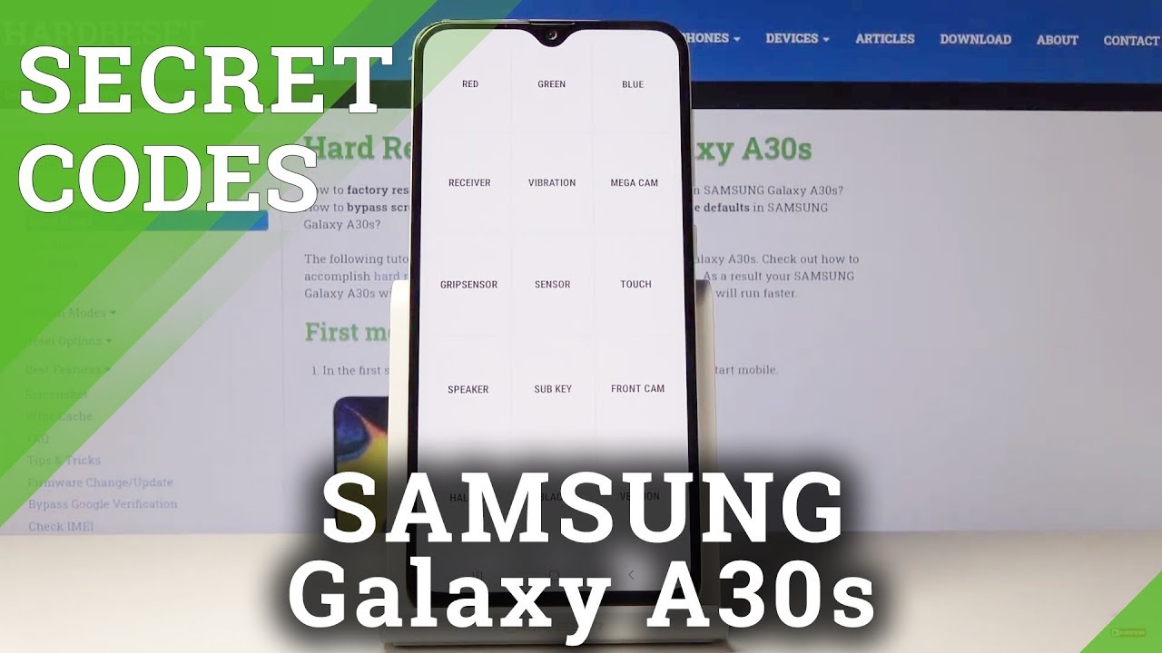 Secret Codes in Samsung Galaxy A30s – Hidden Mode / Testing Menu