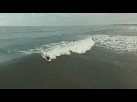 Carlsbad surfing via drone footage