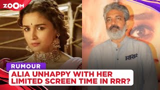 Alia Bhatt UNHAPPY with her limited screen time in RRR? Actress deletes the film's posts