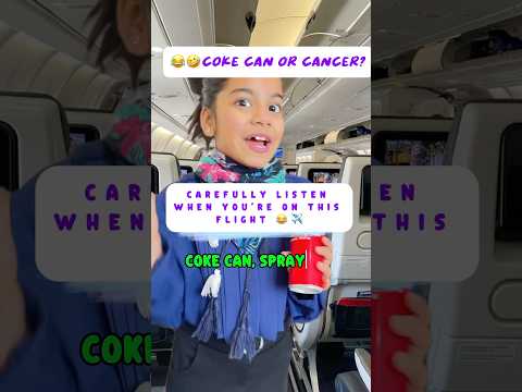 😂🤣Coke Can or Cancer? Carefully Listen When You’re on This Flight 😂✈️ #Englishconversation