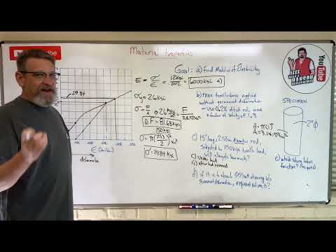 Mechanics of Materials: Exam 1 Review Problem 3, Material Properties