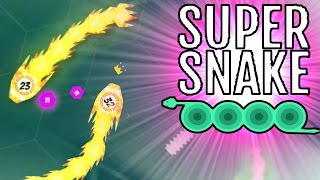 Crazy Slither.io With Lazers "SuperSnake.io" Highscore Top Player!! - Games Like Slither.io/Diep.io!