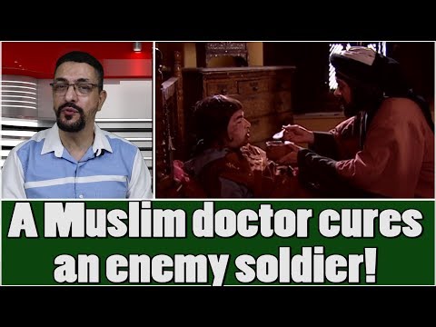 Learn Arabic by Movie Clips 7 - A Muslim doctor cures an enemy soldier in Palestine.