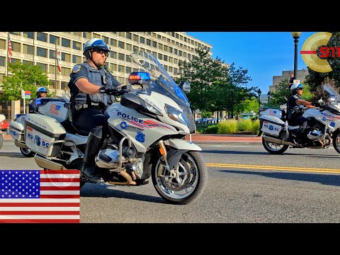 [WASHINGTON D.C.] Police bikes responding code 3 | Krads auf Einsatzfahrt | US Capitol | MPDC