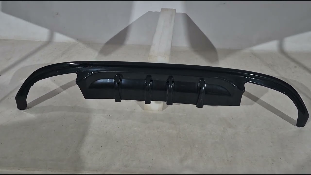Volkswagen Golf 7/E-Golf 2012-2020 гг. Задний диффузор DPT V-1 (2017-2019, Черный Глянец) Video 1
