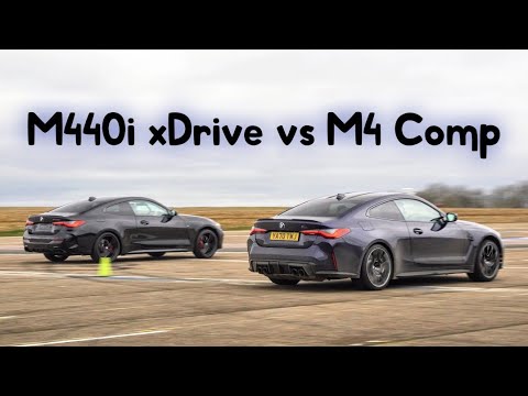Thumbnail for Drag Race - New BMW M4 vs M440i & Lap Time Battle | 4K by BMW M4, BMW, video, Car, vide