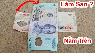 Cách Nào ! Lật Đồng Tiền Dưới Đè Lên Tờ Tiền Nằm Trên Không Dùng Tay Lật / How Make Money With Hand