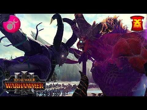 N'KARI VS SKARBRAND! CLASH OF TITANS. Slaanesh Vs Khorne. Total War Warhammer 3, Multiplayer - DOM