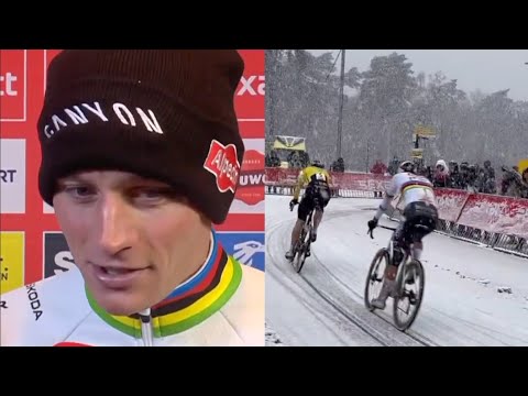 Cyclo-cross - Exact Cross 2026 - Mathieu van der Poel in the snow... Wout van Aert crash & abandon