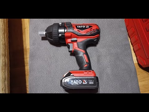 Smūginis veržliasūkis Yato YT-82805; 18 V (be akumuliatoriaus ir pakrovėjo) video