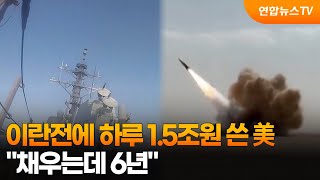 美, 이란전 하루 1.5조원씩 퍼부어…채우는데 6년 / 연합뉴스TV (YonhapnewsTV)
