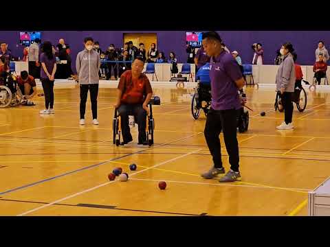 Amazing Boccia shot (Lob + Placement) by Yuk Wing Leung (Hongkong)
