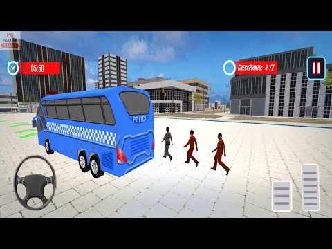 Flying Police Bus Prisoner Transport - #1 Android Gameplay Video | Bus Driving Game