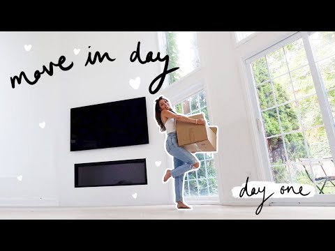 MOVING INTO MY NEW HOUSE! move with me DAY 1!