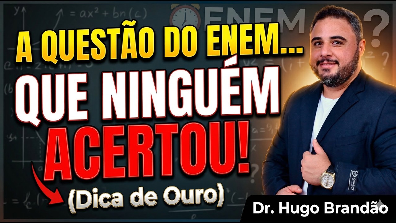 QUESTÃO MAIS DIFÍCIL DE CIÊNCIAS HUMANAS NO ENEM 2020! DICAS ENEM!!!