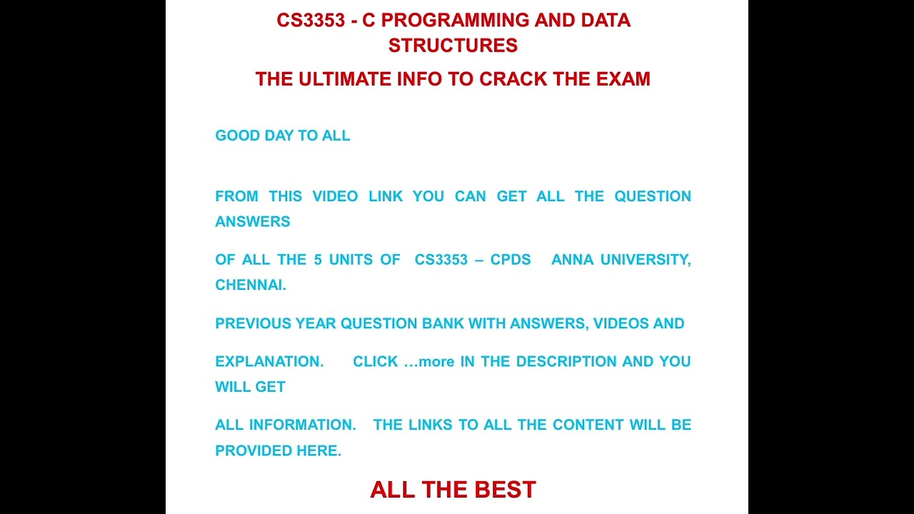 CS3353 - MAIN VIDEO