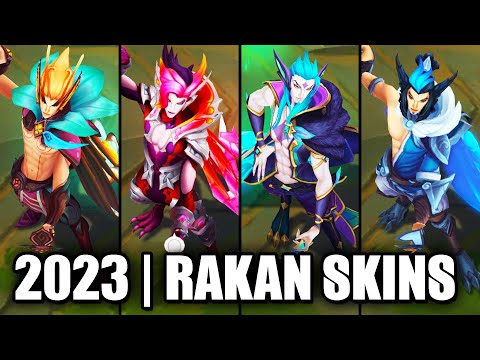 ALL RAKAN SKINS SPOTLIGHT 2023 | League of Legends